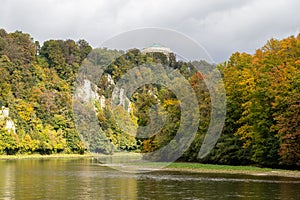 Danube valley at Danube breakthrough near Kelheim, Bavaria, Germany