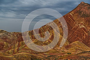 Danxia landform in Ganshu, China