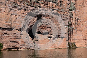 Danxia landform mountain with karst nature