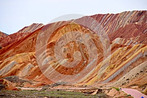 Danxia National Geological Park at Zhangye, China