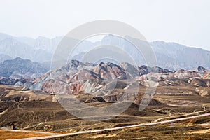 Danxia Rainbow Mountains, Zhangye, Gansu Province, China