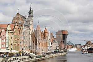 Danzig, Poland - July 7 2016: Gdansk old city in Poland