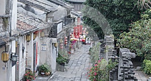 The small alleys of the Dapeng Ancient City.