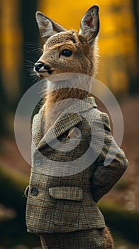 Dapper deer in a photo