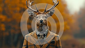 Dapper deer in a photo