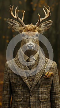 Dapper deer in a photo