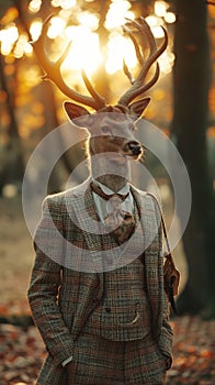 Dapper deer in a photo