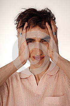 Elegant man expressing a range of