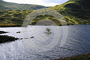 Scottish Landscape at Loch Skeen on a Stormy Day, Moffat Hills, Dumfries and Galloway, Scotland, Great Britain photo