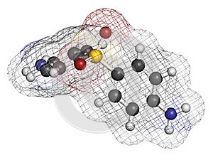 Dapsone antibacterial drug molecule