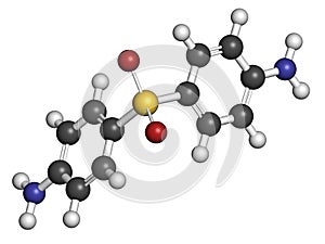 Dapsone antibacterial drug molecule