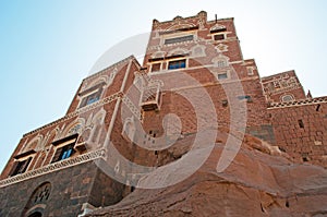 Dar al-Hajar, Dar al Hajar, decorated windows, the Rock Palace, royal palace, iconic symbol of Yemen