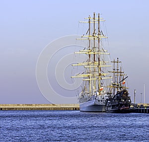 The Dar Mlodziezy / Gift of the Youth - Polish sail training ship in Gdynia, Tricity, Poland