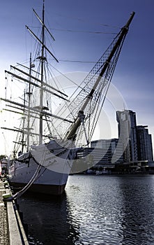 Dar Pomorza English: Gift of Pomerania is a Polish full-rigged sailing ship built in 1909 which is preserved in Gdynia as a