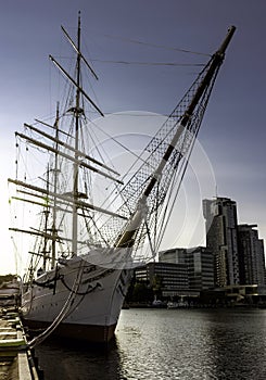 Dar Pomorza English: Gift of Pomerania is a Polish full-rigged sailing ship built in 1909 which is preserved in Gdynia as a