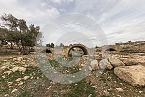 Dara Ancient City. Dara aqueducts, tare cisterns. Ancient Water Channels in the Ancient City of Dara in Mardin, Turkey