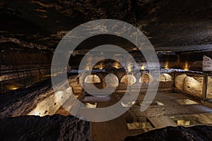 Dara ruins is an ancient city consisting of many interconnected caves in rocks. Dara Ancient City. Mesopotamia. Mardin, Turkey.