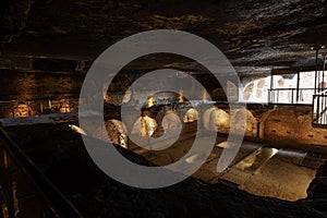 Dara ruins is an ancient city consisting of many interconnected caves in rocks. Dara Ancient City. Mesopotamia. Mardin, Turkey.