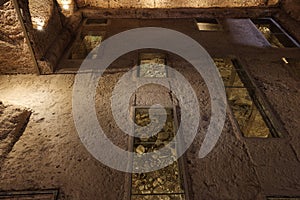 Dara ruins is an ancient city consisting of many interconnected caves in rocks. Dara Ancient City. Mesopotamia. Mardin, Turkey.