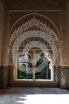 Daraxa`s mirador at Nasrid palace of the Alhambra in Granada, Andalusia photo