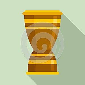 Darbuka instrument icon, flat style