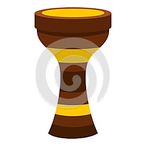 Darbuka musical instrument icon isolated