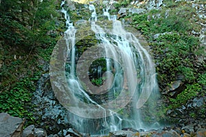 Dardagna waterfalls in summer time photo