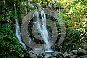 Dardagna waterfalls in summer time photo