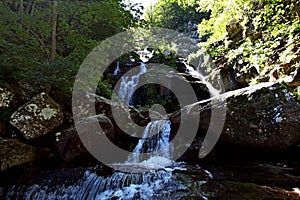 The Dardagna waterfalls are located in the upper Bolognese Apennines photo