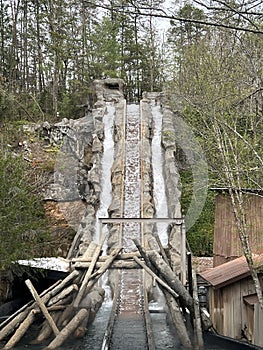 Daredevil Falls ride at Dollywood theme park in Sevierville, Tennessee