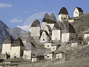 Dargavs, North Ossetia, Russia. The city of the dead is an ancient necropolis
