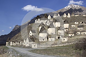 Dargavs, North Ossetia, Russia. The city of the dead is an ancient necropolis