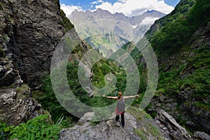 Dariali Gorge near the Kazbegi city