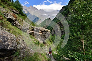 Dariali Gorge near the Kazbegi city