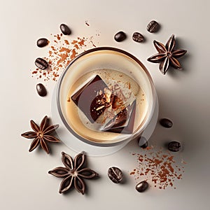 A daring concoction of coffee, bitter chocolate, and a hint of spice, all unsweetened, challenges the taste buds