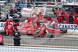 Dario Franchitti in the Pit.