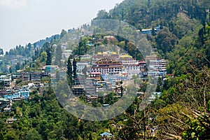 Darjeeling Town from the Top of Mountain, India