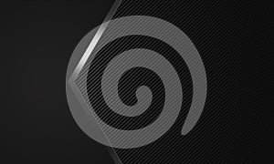 Dark abstract background with blue arrow overlap layers with silver line and carbon filter pattern