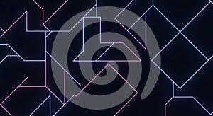 Abstract Geometric Neon Grid Background