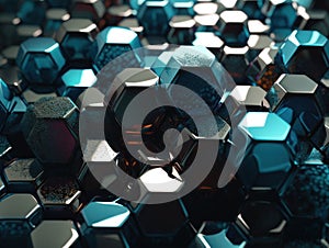 Dark abstract background organic shapes Abstract geometric mosaic pattern created with Generative AI technology