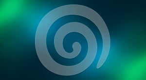 Deep blue and green gradient abstract background with soft light effects image