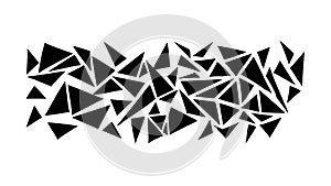 Dark Abstract Geometric Triangle Texture, vector design Generative AI