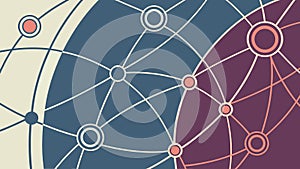 Dark abstract network pattern, symbolizing complex data systems, vector design Generative AI