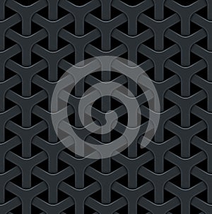Dark abstract vector background with a metal grid.