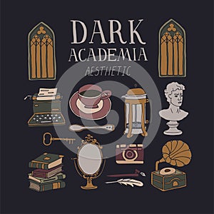 Dark Academia aesthetic concept