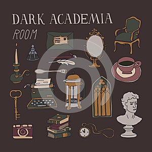 Dark Academia room concept