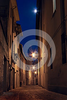 Dark alley in the old town