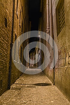 Dark alley in the old town