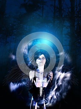 Dark Angel in the Forest