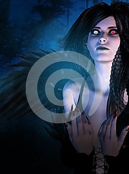 Dark Angel in the Forest